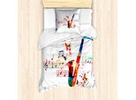 Abakuhaus Set Copripiumino Per Letti Singoli, Sassofono Con Farfalle, Antiacaro, Adatto A Chi Soffre Di Allergie, Con Federa, 135 Cm X 200 Cm - 80 X 80 Cm, Multicolore