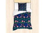 Abakuhaus Set Copripiumino Asiatico Per Letti Singoli, Spring Season Natur, Antiacaro, Adatto A Chi Soffre Di Allergie, Con Federa, 135 Cm X 200 Cm - 80 X 80 Cm, Multicolore