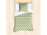 Abakuhaus Set Copripiumino Per Letti Singoli, Foglie Verdi, Antiacaro, Adatto A Chi Soffre Di Allergie, Con Federa, 135 Cm X 200 Cm - 80 X 80 Cm, Verde Chiaro