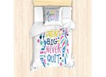 Abakuhaus Set Copripiumino Da Sogno Per Letti Singoli, Motivi Astratti A Tema Nursery, Antiacaro E Anallergico Con Federa, 135 Cm X 200 Cm - 80 X 80 Cm, Multicolore