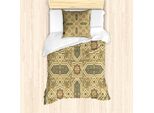 Abakuhaus Set Copripiumino Vittoriano Per Letti Singoli, Motivo Botanico, Antiacaro, Adatto A Chi Soffre Di Allergie, Con Federa, 135 Cm X 200 Cm - 80 X 80 Cm, Multicolore