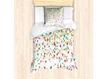 Abakuhaus Set Copripiumino Per Letti Singoli, Forme Geometriche, Antiacaro, Adatto A Chi Soffre Di Allergie, Con Federa, 135 Cm X 200 Cm - 80 X 80 Cm, Multicolore