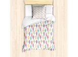 Abakuhaus Eis Set Copripiumino Per Letti Singoli, Disegni Colorati, Antiacaro, Adatto A Chi Soffre Di Allergie, Con Federa, 135 Cm X 200 Cm - 80 X 80 Cm, Multicolore
