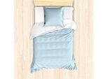 Abakuhaus Set Copripiumino Nautico Per Letti Singoli, Onde Ripetitive, Antiacaro, Adatto A Chi Soffre Di Allergie, Con Federa, 135 Cm X 200 Cm - 80 X 80 Cm, Azzurro Pallido E Azzurro Cielo
