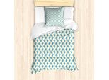 Abakuhaus Set Copripiumino Per Letti Singoli, Simplistic Exotic Cacti Blatt, Antiacaro, Adatto A Chi Soffre Di Allergie, Con Federa, 135 Cm X 200 Cm - 80 X 80 Cm, Blu Ardesia E Giallo