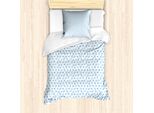 Abakuhaus Set Copripiumino Per Letti Singoli, Design Monocromatico Gemstones, Antiacaro E Anallergico, Con Federa, 135 Cm X 200 Cm - 80 X 80 Cm, Azzurro Pallido E Azzurro Baby