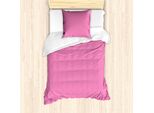 Abakuhaus Set Copripiumino A Pois Rosa Per Letti Singoli, Rose Hues Victorian, Antiacaro, Adatto A Chi Soffre Di Allergie, Con Federa, 135 Cm X 200 Cm - 80 X 80 Cm, Rosa E Bianco