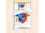 Abakuhaus Set Copripiumino Per Letti Singoli, Colori Vivaci, Antiacaro, Adatto A Chi Soffre Di Allergie, Con Federa, 135 Cm X 200 Cm - 80 X 80 Cm, Multicolore