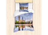 Abakuhaus Massachusetts Set Copripiumino Per Letti Singoli, Fiume E Ponte, Antiacaro Adatto A Chi Soffre Di Allergie Con Federa, 135 Cm X 200 Cm - 80 X 80 Cm, Multicolore