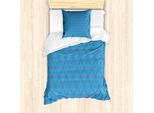 Abakuhaus Set Copripiumino Astratto Per Letti Singoli, Motivo A Medaglioni, Antiacaro, Adatto A Chi Soffre Di Allergie, Con Federa, 135 Cm X 200 Cm - 80 X 80 Cm, Blu Scuro Ceil