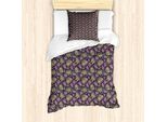 Abakuhaus Set Copripiumino Per Letto Singolo, Motivo Melograno Floreale, Antiacaro, Adatto A Chi Soffre Di Allergie, Con Federa, 135 Cm X 200 Cm - 80 X 80 Cm, Multicolore