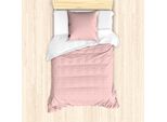 Abakuhaus Set Copripiumino Geometrico Astratto Per Letti Singoli, Cerchi Floreali, Antiacaro, Adatto A Chi Soffre Di Allergie, Con Federa, 135 Cm X 200 Cm - 80 X 80 Cm, Bianco Rosa Pastello Blush