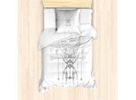 Abakuhaus Set Copripiumino Per Letti Singoli, Beetle Kunst, Antiacaro, Adatto A Chi Soffre Di Allergie, Con Federa, 135 Cm X 200 Cm - 80 X 80 Cm, Grigio Antracite Chiaro