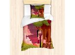 Abakuhaus Set Copripiumino Per Letti Singoli, Coppia Doodle, Antiacaro, Adatto A Chi Soffre Di Allergie, Con Federa, 135 Cm X 200 Cm - 80 X 80 Cm, Multicolore
