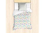 Abakuhaus Eis Set Copripiumino Per Letti Singoli, Cartone Animato Di Star Eis Su Stecco, Antiacaro, Adatto A Chi Soffre Di Allergie, Con Federa, 135 Cm X 200 Cm - 80 X 80 Cm, Bianco Multicolore