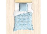 Abakuhaus Set Copripiumino Nautico Per Letti Singoli, Motivi Sottomarini, Antiacaro, Adatto A Chi Soffre Di Allergie, Con Federa, 135 Cm X 200 Cm - 80 X 80 Cm, Sky Blue Multicolor