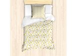 Abakuhaus Set Copripiumino Poligonale Per Letti Singoli, Arte Geometrica Astratta, Antiacaro, Adatto A Chi Soffre Di Allergie, Con Federa, 135 Cm X 200 Cm - 80 X 80 Cm, Giallo Terra Guscio D'uovo