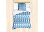 Abakuhaus Set Copripiumino Per Letto Singolo Blue Sky, Motivo Cartoon Aeroplani, Antiacaro E Anallergico, Con Federa, 135 Cm X 200 Cm - 80 X 80 Cm, Multicolore