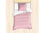 Abakuhaus Set Copripiumino A Pois Rosa Per Letti Singoli, Arte Astratta Circolare, Antiacaro, Adatto A Chi Soffre Di Allergie, Con Federa, 135 Cm X 200 Cm - 80 X 80 Cm, Rosa Pallido, Rosa Essiccata