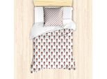 Abakuhaus Set Copripiumino Per Letti Singoli, Heart-Shaped Dreamcatchers, Antiacaro E Anallergico Con Federa, 135 Cm X 200 Cm - 80 X 80 Cm, Bianco E Multicolore