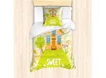 Abakuhaus Set Copripiumino Per Letto Singolo, Cottage Garden, Antiacaro, Adatto A Chi Soffre Di Allergie, Con Federa, 135 Cm X 200 Cm - 80 X 80 Cm, Multicolore