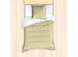 Abakuhaus Set Copripiumino Aloha Per Letti Singoli, Motivo Foglie Giungla, Antiacaro, Adatto A Chi Soffre Di Allergie, Con Federa, 135 Cm X 200 Cm - 80 X 80 Cm, Verde Oliva Chiaro Eggshell