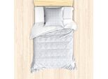 Abakuhaus Set Copripiumino Celtico Per Letti Singoli, Motivo Floreale Celtico, Antiacaro, Adatto A Chi Soffre Di Allergie, Con Federa, 135 Cm X 200 Cm - 80 X 80 Cm, Grigio Bianco
