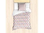 Abakuhaus Set Copripiumino Estivo Rosa Per Letti Singoli, Eis E Cuori, Antiacaro, Adatto A Chi Soffre Di Allergie, Con Federa, 135 Cm X 200 Cm - 80 X 80 Cm, Multicolore