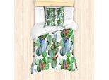 Abakuhaus Set Copripiumino Per Letti Singoli, Diversi Tipi Di Motivi Artistici, Antiacaro, Adatto A Chi Soffre Di Allergie, Con Federa, 135 Cm X 200 Cm - 80 X 80 Cm, Multicolore