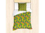 Abakuhaus Set Copripiumino Per Letti Singoli, Composizione Artistica Colorata, Antiacaro, Adatto A Chi Soffre Di Allergie, Con Federa, 135 Cm X 200 Cm - 80 X 80 Cm, Kaki Multicolore