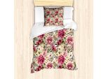 Abakuhaus Set Copripiumino Per Letti Singoli, Motley Fiori Primaverili, Antiacaro Adatto A Chi Soffre Di Allergie Con Federa, 135 Cm X 200 Cm - 80 X 80 Cm, Multicolore