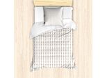 Abakuhaus Set Copripiumino Geometrico Per Letti Singoli, Motivi A Strisce Verticali, Antiacaro, Adatto A Chi Soffre Di Allergie, Con Federa, 135 Cm X 200 Cm - 80 X 80 Cm, Multicolore