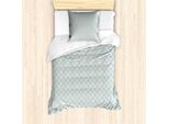 Set Copripiumino In Damasco Abakuhaus Per Letti Singoli, Motivi Floreali Classici, Antiacaro, Adatto A Chi Soffre Di Allergie, Con Federa, 135 Cm X 200 Cm - 80 X 80 Cm, Pale Blue Grey Eggshell