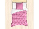 Abakuhaus Set Copripiumino Per Letto Singolo, Rose Romantiche Acquerellate, Antiacaro, Adatto A Chi Soffre Di Allergie, Con Federa, 135 Cm X 200 Cm - 80 X 80 Cm, Rosa E Verde Oliva Chiaro