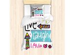Abakuhaus Set Copripiumino Per Letto Singolo, Baci Cuori, Antiacaro, Adatto A Chi Soffre Di Allergie, Con Federa, 135 Cm X 200 Cm - 80 X 80 Cm, Multicolore