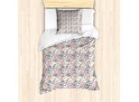 Abakuhaus Set Copripiumino Per Letti Singoli, Motivo Primaverile, Antiacaro, Adatto A Chi Soffre Di Allergie, Con Federa, 135 Cm X 200 Cm - 80 X 80 Cm, Multicolore