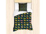 Abakuhaus Set Copripiumino Per Letti Singoli, Fantasiosi Animali Della Foresta, Antiacaro, Adatto A Chi Soffre Di Allergie, Con Federa, 135 Cm X 200 Cm - 80 X 80 Cm, Multicolore