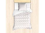 Abakuhaus Set Copripiumino Per Letto Singolo, Acquerello Winter-Berry, Antiacaro, Adatto A Chi Soffre Di Allergie, Con Federa, 135 Cm X 200 Cm - 80 X 80 Cm, Vermiglio E Marrone