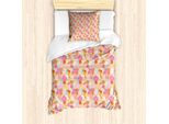 Abakuhaus Set Copripiumino Per Letti Singoli, Vari Motivi Floreali Colorati, Antiacaro, Adatto A Chi Soffre Di Allergie, Con Federa, 135 Cm X 200 Cm - 80 X 80 Cm, Multicolore