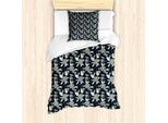 Abakuhaus Set Copripiumino Per Letto Singolo, Peonie Retrò, Antiacaro, Adatto A Chi Soffre Di Allergie, Con Federa, 135 Cm X 200 Cm - 80 X 80 Cm, Multicolore