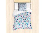 Abakuhaus Set Copripiumino Astratto Per Letti Singoli, Pois Cerchi Femminili, Antiacaro, Adatto A Chi Soffre Di Allergie, Con Federa, 135 Cm X 200 Cm - 80 X 80 Cm, Multicolore