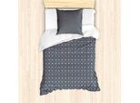 Abakuhaus Set Copripiumino Geometrico Per Letti Singoli, Quadrati E Poligoni, Antiacaro, Adatto A Chi Soffre Di Allergie, Con Federa, 135 Cm X 200 Cm - 80 X 80 Cm, Giallo Pallido Blu Scuro