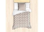 Set Copripiumino Abakuhaus, Tema San Valentino Disegnato A Mano, Motivi Romantici Moderni Ripetuti, Forme, Motivi, 135 X 200 Cm + 80 X 80 Cm, Champagne Nero