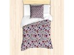 Abakuhaus Set Copripiumino Per Letti Singoli, Motivo Floreale, Antiacaro, Adatto A Chi Soffre Di Allergie, Con Federa, 135 Cm X 200 Cm - 80 X 80 Cm, Multicolore
