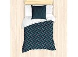 Abakuhaus Set Copripiumino Geometrico Per Letti Singoli, Cerchi E Stelle, Antiacaro, Adatto A Chi Soffre Di Allergie, Con Federa, 135 Cm X 200 Cm - 80 X 80 Cm, Multicolore