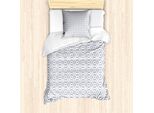 Abakuhaus Set Copripiumino Astratto Per Letti Singoli, Motivi Ellittici Verticali, Antiacaro, Adatto A Chi Soffre Di Allergie, Con Federa, 135 Cm X 200 Cm - 80 X 80 Cm, Multicolore