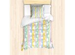 Abakuhaus Set Copripiumino Astratto Per Letti Singoli, Strisce Color Pastello, Antiacaro, Adatto A Chi Soffre Di Allergie, Con Federa, 135 Cm X 200 Cm - 80 X 80 Cm, Multicolore