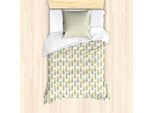 Abakuhaus Set Copripiumino Per Letto Singolo, Frutta Tropicale Pastello, Antiacaro, Adatto A Chi Soffre Di Allergie, Con Federa, 135 Cm X 200 Cm - 80 X 80 Cm, Multicolore