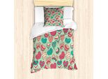 Abakuhaus Set Copripiumino Per Letti Singoli, Amore Colorato Prost, Antiacaro Adatto A Chi Soffre Di Allergie Con Federa, 135 Cm X 200 Cm - 80 X 80 Cm, Multicolore