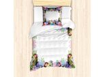 Abakuhaus Set Copripiumino Per Letto Singolo, Farfalle Delicate Color Pastello, Antiacaro, Adatto A Chi Soffre Di Allergie, Con Federa, 135 Cm X 200 Cm - 80 X 80 Cm, Multicolore